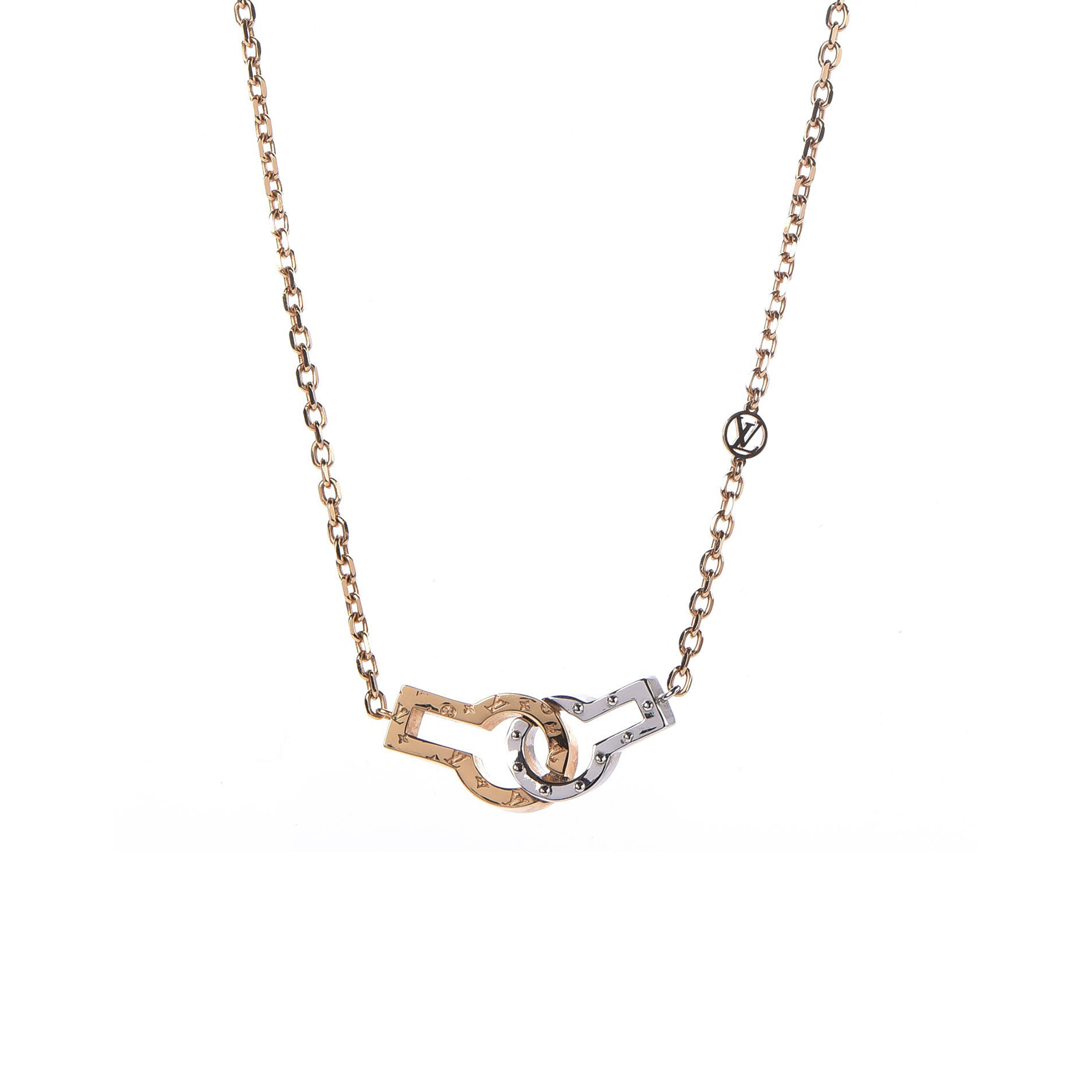 LOUIS VUITTON TWIN LOCKS SUPPLE NECKLACE M64887